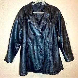 Preston & York Leather Oversized blazer